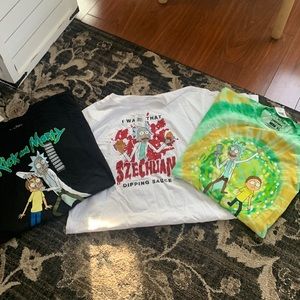 Set of 3 Rick and north tshirts